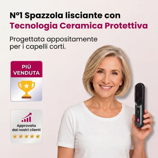 Alegra — La spazzola riscaldante progettata per i capelli corti