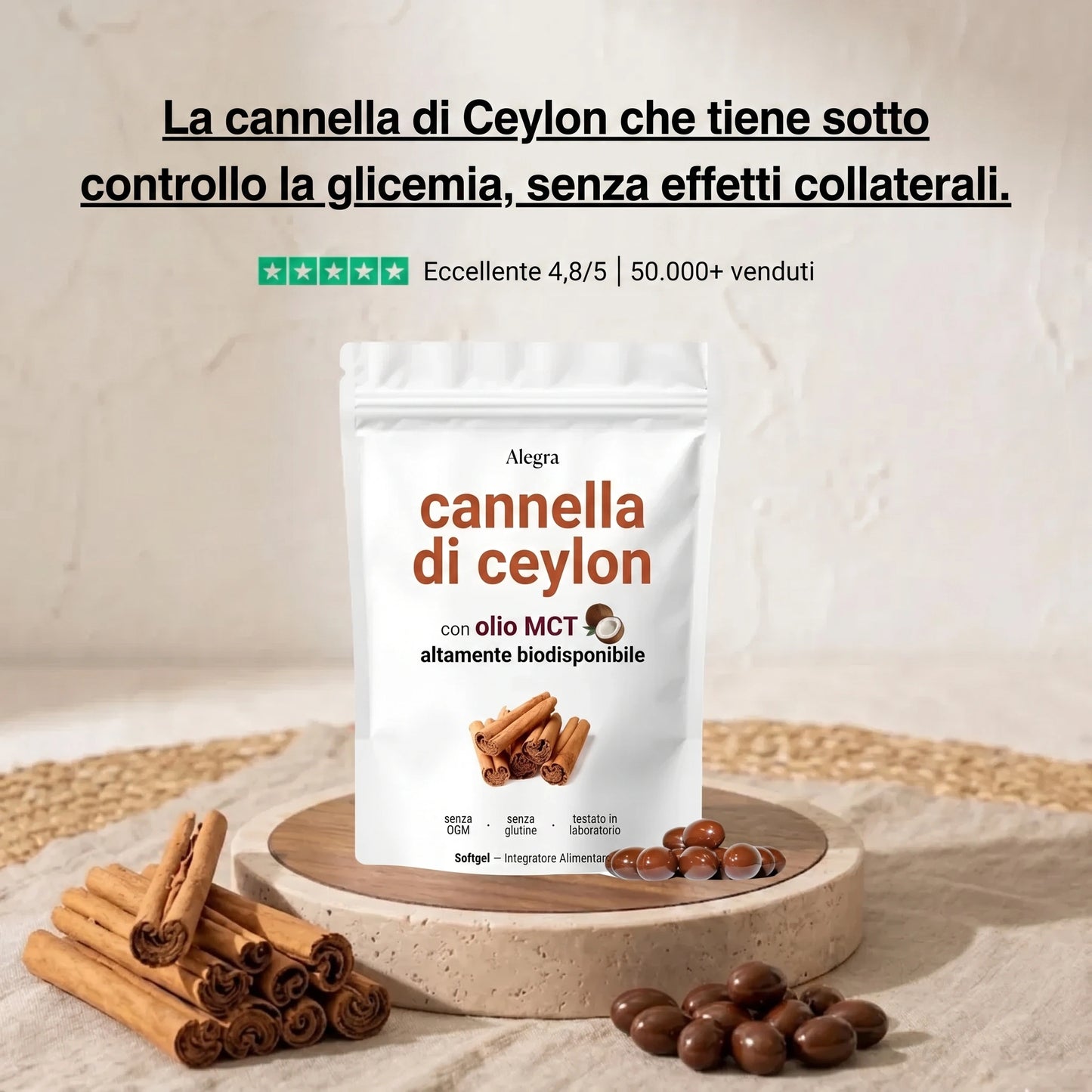 Alegra Softgel alla Cannella di Ceylon