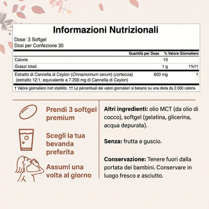 Alegra Softgel alla Cannella di Ceylon